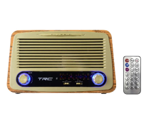 Caixa De Som Trc 212 Portátil Retro Usb Bluetooth 35w Radio