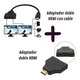 Kit Adaptador Doble Hdmi Cable + Adaptador Doble Hdmi