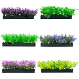 Jardineras De Platico Plantas Artificiales 5 Cm 6 Piezas