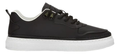 Tenis Ferrato Urbano Negro Con Agujetas Ajustables