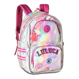 Mochila Infantil Feminina Clio Style Luluca Holográfico