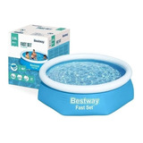 Pileta Familiar Redonda Bestway Fast Set 1880 L 244x61 Cm