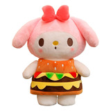 Lindo Peluche Melody Sanrio Kawaii Disfraz Hamburguesa 65 Cm Color Rosa