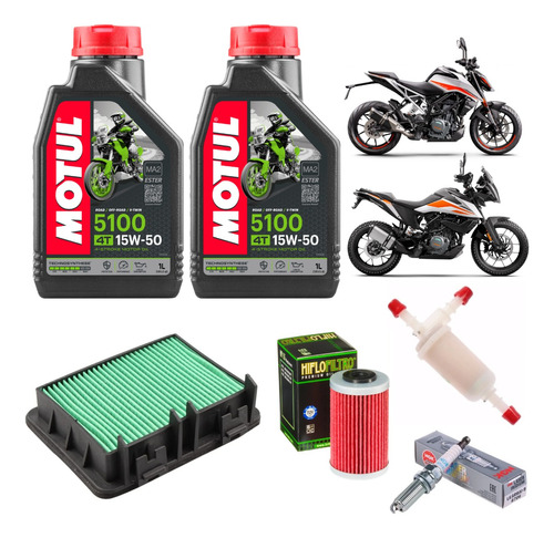 Kit Servicio Afinacion Ktm Duke Adventure 250 390 5100 15w50