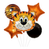 Set Globos Cumpleaños Fiesta Animales Tigre