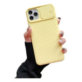 Funda Protector Deslizante Amarillo Para iPhone 11 Pro + Kit