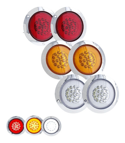 6 Plafon 18 Led Gel Redondo 4 Pulgadas Alta Baja Estrobo F