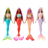 Muñeca Barbie Ensueño Sirenas Con Cabello De Colores