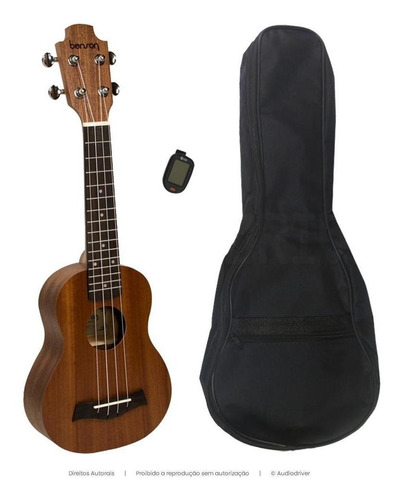 Kit Ukulele Soprano Benson Ub-21 Afinador Capa E Embalagem