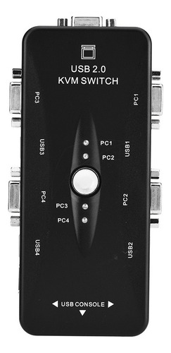 3 Vías 4 Puertos Usb Vga Conmutador Kvm Caja De Control De