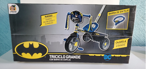 Triciclo Marca Apache De Batman Con Barra De Empuje Nuevo