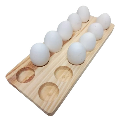Huevera De Madera 12 Huevos Montessori Nórdica Decoración 