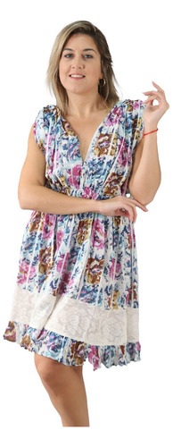 Vestido Casuales Importado Mujer Verano Estampado  V6803