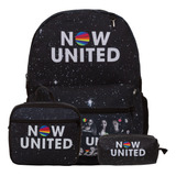 Kit Bolsa Escolar Menina Now United Costas Alça Reforçada