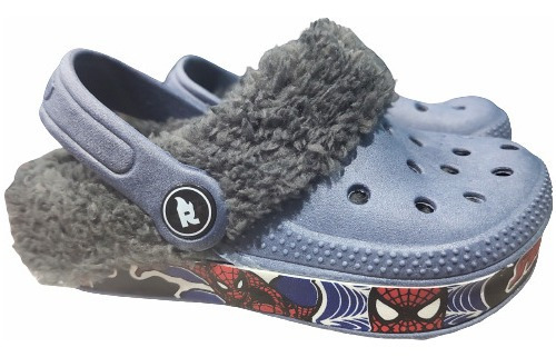 Pantuflas Zueco Infantil Spiderman De Alta Calidad Invierno