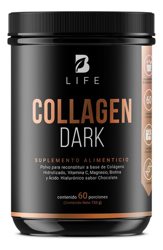 Colágeno Hidrolizado 60 Tomas Con Biotina B Life Sabor Chocolate