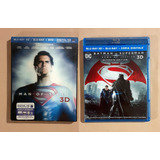 Hombre De Acero + Batman V Superman Blu-ray 3d + 2d Original