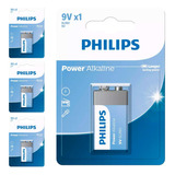 4 Baterias Alcalinas 9v Philips 4 Cart