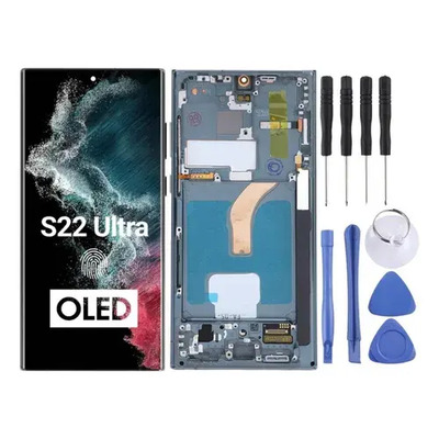 6.8in Oled Pantalla Para Samsung Galaxy S22 Ultra Sm-s908u 5G Sm-s908u \u002F Sm-s908u1 \u002F Sm-g908a \u002F Sm-s908w Con Marco, 3088x1440P 100hz Compatible Con Huella Dactilar Y S-pen | Envío gratis