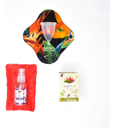 Copa Menstrual Angel Cup +1 Pantiprotector + Gel Neutro 40ml