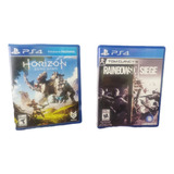Horizon Zero Dawn + Rainbowsix Siege Playstation 4 Físicos 