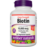 Webber Naturals Extra Fuerza Adicional Biotina Aa 10,000 Mcg