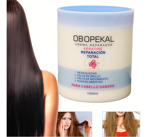 Crema Reparación Total 4 Keratina 1000ml Obopekal 