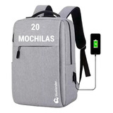 Mayoreo 20 Mochilas Antirrobo Laptop Impermeable Con Puerto Usb 