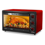 Forno De Bancada Elétrico Telefunken 38l E400c Vermelho 220v