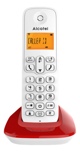 Telefono Alcatel Inalambrico  E355 Pantalla Led Color Rojo