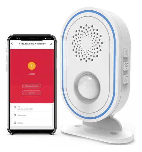 Sensor De Movimento Con Alarma Sonora Wifi Timbre Tienda App