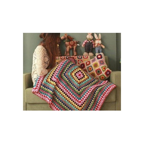 Colcha Artesanal Tejida Crochet Uso En Sillones Y Camas