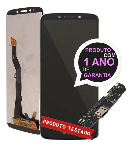 Tela Touch Display Para Moto G6 Play Xt1922 Orig + Conector!