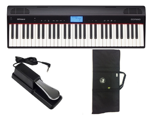 Teclado Roland Go Piano 61p C/ Capa + Pedal Sustain Nf