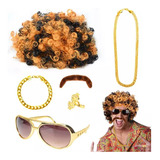 Disfraz Pelucas Cosplay Biqiqi Con Accesorios De Fiesta Disco De  Los 70s 80s,para Carnaval Disfraz Halloween Pascua  Hombre,disfraz Cumpleaños 