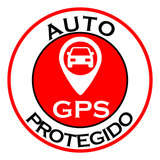 Stickers Calcomania Gps Auto Protegido 4 Unidades
