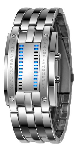 Skmei Reloj Matriz Moda Hombre Binario Led Digital Pulsera