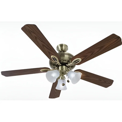 Ventilador De Techo Glendale 52 Laton Antiguo Con Lamparas Cantidad De Aspas 5 Color De Las Aspas Café Diámetro 52 Frecuencia 60hz Material De Las Aspas Madera | Envío gratis