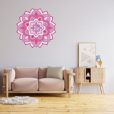 Vinilo Decorativo Pared Diseño Mándala Color Rosa 50x50cm