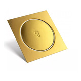 Ralo Click Inteligente 10 X 10 Cm Quadrado Dourado Gold