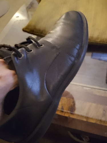 Zapatos De Cuero Negro Suela De Goma Febo Muy Lindos  41