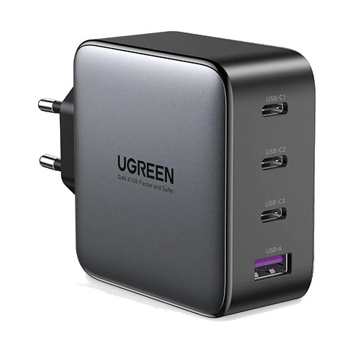 Carregador Gan 100w 5a 4 Portas Usb-c Pd Mac iPad Ugreen