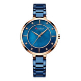 Reloj Moda Dama Analogo Elegante Curren Cristal Diamante .