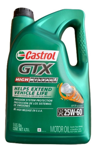 Aceite Castrol Multigrado 25w60 Alto Kilometraje