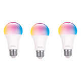 Foco Wifi 10w Avia Smarthome Dimeable Multicolor Pack 3