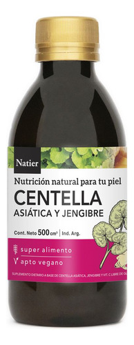 Natier Jugo De Centella Asiática Y Jengibre Celulitis 500ml
