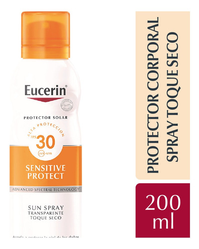 Eucerin Sun Body Spray Toque Seco Fps 30 200 Ml