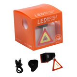 Luz Trasera Bicicleta Stop Recarga Usb Triangular Impermeabl