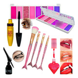 Set Maquillaje Completo Sombra Regalo Oferta Bocha Delineado