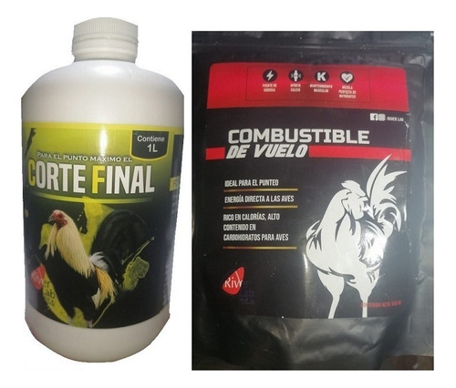 Alimento Corte Final 1 Lt + Combustible De Vuelo 500 Gr Aves